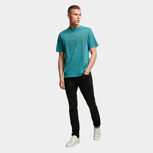 Camiseta lavada con ácido 100% algodón impresión personalizada/bordado liso en blanco ropa de hombre Camiseta - Product Image 6