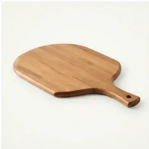 Pala para Pizza Redonda de Madera de Mango con Mango de Madera, Herramienta Sostenible para Pizza - Product Image 2