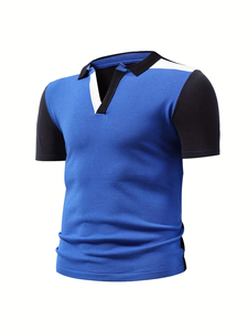 Polo à manches courtes de style professionnel pour hommes, t-shirt à revers de golf à motif solide pour l'été 2025, nouveau design. - Product Image 2