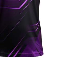 Camiseta Deportiva Premium Negra y Morada para Hombre, Manga Corta, Cuello Redondo, Ropa Deportiva Transpirable para Gimnasio, Entrenamiento y Alto Rendimiento - Product Image 6