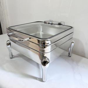Juego de exhibición de platos calentadores hidráulicos para restaurantes, hoteles y catering, con sistema de calentamiento por alcohol para <span class=keywords><strong>buffet</strong></span> - Product Image 1