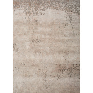 พรมทอมือลายเอนโทรปี ทำจากขนสัตว์ ไผ่ และไหม สีเบจ-น้ำตาล สำหรับบ้าน ห้องนั่งเล่น ทางเดิน-Esk-1570 ขนาด 9x12 ฟุต รูปทรงสี่เหลี่ยมผืนผ้า - Product Image 3