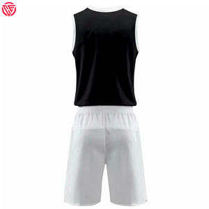Uniformes de basket-ball personnalisés de haute qualité, 100% polyester, manches courtes, imprimés, respirants, confortables, vente chaude - Product Image 2