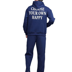 Chándal con capucha de algodón orgánico 100% para hombre, diseño de Hip Hop de moda Premium, Color sólido, transpirable, estampado personalizado para invierno - Product Image 4