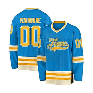 Maillots de hockey personnalisés haut de gamme pour hommes Top Factory Direct OEM Services de broderie Logos et impression par sublimation entièrement personnalisables - Product Image 1