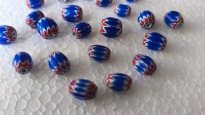 Perles de verre à chevron Vibrant 9x12mm sur mesure pour les conceptions de bijoux audacieuses, l'artisanat et les accessoires d'inspiration ethnique et colorés - Product Image 5