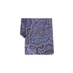 Corbata de seda delgada con diseño Paisley Genoa azul para hombre, talla regular, estilo Hunter, de Tasso Elba - Product Image 2