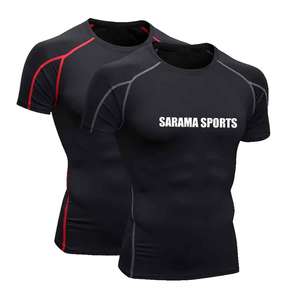 Rashguards de BJJ Personalizados, Ropa Deportiva Sublimada de Poliéster para Adultos, Rashguard Sublimado Personalizado para Hombre de Manga Corta - Product Image 1