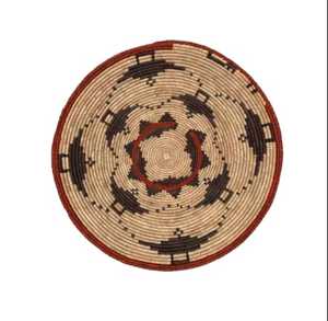 Cesta tejida de bambú de estilo nórdico, césped marino creativo, construcción de naturaleza muerta, tema, decoraciones para la habitación del hogar, planta de arte colgante de pared - Product Image 1