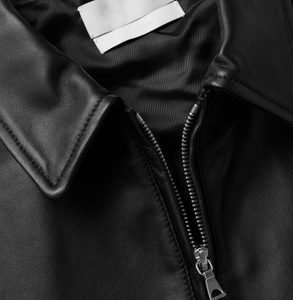 Chaqueta de cuero con estilo para hombre de alta calidad estilo informal al por mayor chaqueta de cuero para hombre de buena calidad chaqueta de color sólido - Product Image 5