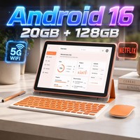 Tablet Android OEM 5G Wifi con Android 16.0, 128GB, Pantalla IPS, CPU Octa-core, para Juegos y Negocios