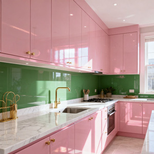 Senosan Acrylic Phải Đối Mặt Ván MDF 1220*2440*18Mm Độ Bóng Cao Màu Hồng Hiện Đại Đồ Nội Thất Nhà Với E1 Tiêu Chuẩn Mật Độ Trung Bình Fibreboard - Product Image 4