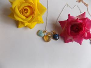 Impressionnant 20mm forme de coeur Labradorite gemmes pendentif 925 fait à la main en argent Sterling plaqué or laiton lunette ensemble pendentif - Product Image 4