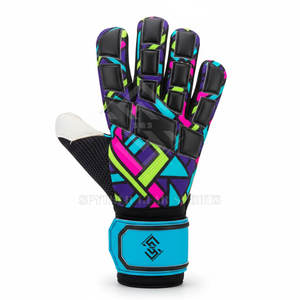 Premium <b>Latex</b> Training Equipment Durable Palm Structure Professional Non-Slip Goalkeeper Gloves Hook Loop Closure <b>for</b> Match - Product Image 2