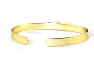 Natural Garnet Raw Bangle, 18k <b>Gold</b> Electroplated <b>Bracelet</b>, January Birthstone Cuff <b>Bracelet</b> - Product Image 6