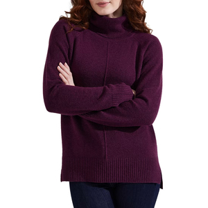 Pull-over col roulé en laine mélangée épaisse pour femme, style décontracté, haut long, idéal pour l'automne ou l'hiver - Product Image 3