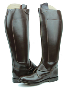 Bottes d'équitation pour hommes de haute qualité en cuir véritable, bottes hautes à fermeture éclair longue avec MOQ personnalisé - Product Image 2