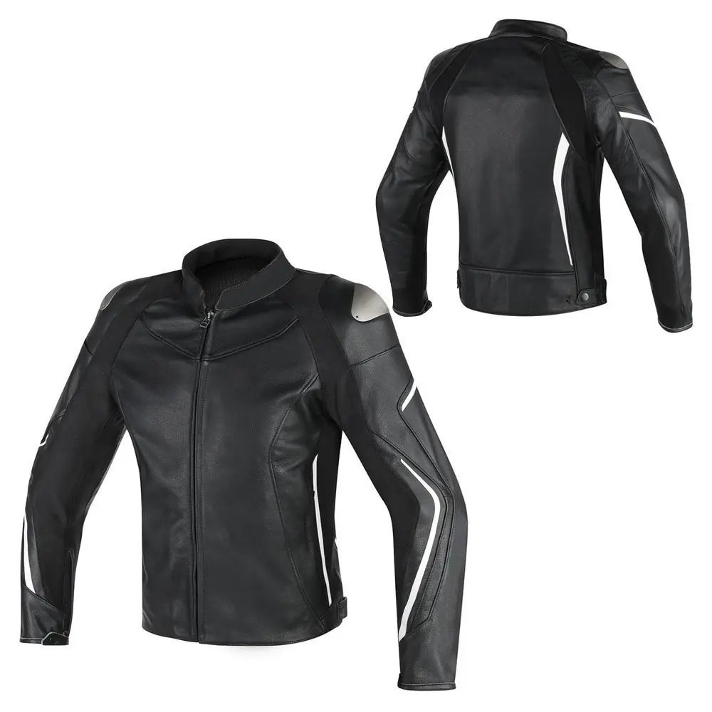Jaqueta de couro para motocicleta, jaqueta personalizada com zíper YYK para motociclistas, plus size, de alta qualidade, para corrida de moto