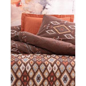 Ensemble de housse de couette simple Etnich en coton brun Belize-Ensembles de housse de couette de qualité supérieure - Product Image 2