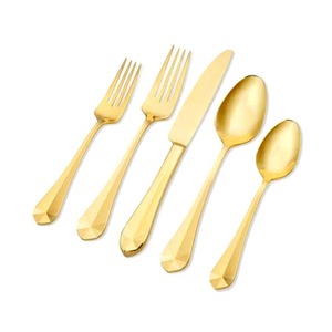 Top vente indien en gros Restaurant fournitures couverts en acier inoxydable métal argent mat poli hôtel dîner couverts ensemble - Product Image 2