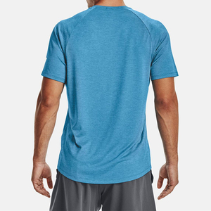 Vente en gros de t-shirts grande taille pour hommes design de streetwear décontracté à épaules tombantes Offre Spéciale à motif uni design vierge en coton et polyester - Product Image 4