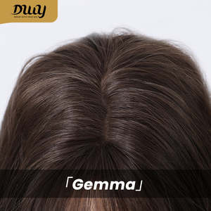 Gemma-DWY 12 Inches Natural Black Short Bob Curly Glueless Synthetic <b>Wig</b> with Transparent Lace Bangs for Women Machine Made - Product Image 6