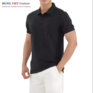 Mode décontractée pour hommes et femmes 250 grammes pour polo confortable respirant coton polyester brodé pour tous les âges tricoté - Product Image 3