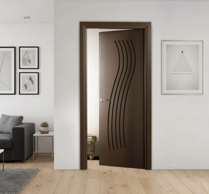 Puerta CAESAR, Estética y Elegante, de Madera Sólida con Núcleo de MDF, Puerta de Entrada, Resistente a la Humedad, Aislamiento Acústico, Antimoho, Ahorro de Energía - Product Image 1