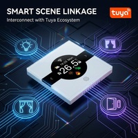 Termostat Pemanas Lantai Layar Sentuh WiFi Pintar SS602H 16A Fleksibel untuk Rumah dan Kantor, Sistem Elektrik di Bawah Lantai, Aplikasi Tuya