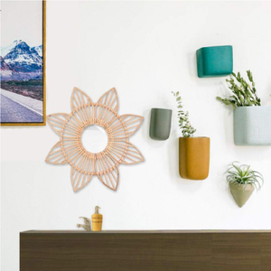 <b>Vintage</b> Modern Luxury Round Rattan <b>Wall</b> <b>Mirror</b> for Amazon FBA Direct From Vietnam Framed <b>Wall</b> Decoration for Home Use - Product Image 4
