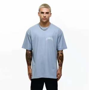 Chemise ajustée oversize à col ras du cou et à manches courtes coupe raglan Signature Performance pour homme 94% coton 6% Spandex Drop Shoulder - Product Image 1