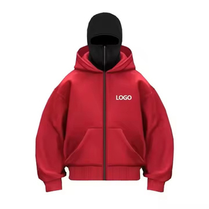 Sudadera con capucha doble de peso pesado para hombre de 350gsm al por mayor 80% Algodón 20% poliéster diseño ajustado en caja con patrón de araña Uso de invierno - Product Image 5