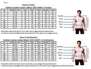 Feshowear แจ็กเก็ตกันน้ำแนววินเทจสีน้ำตาลของผู้ชายแจ็คเก็ตหนังควายแบบทรักเกอร์ - Product Image 6