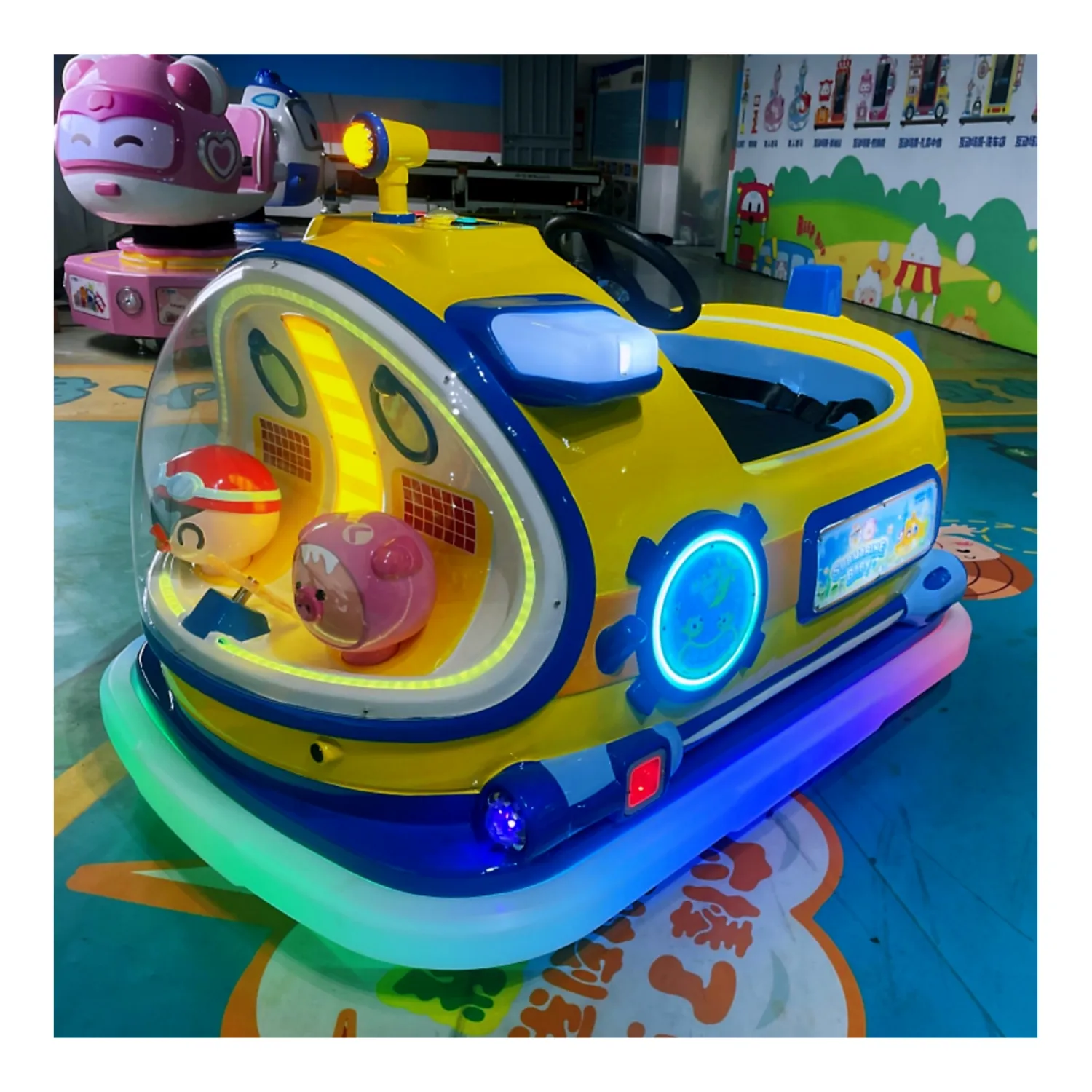 2024 Children Amusement Park Rides Submarine Theme Big Kids Ride On Electric Batry Bumper Cars For Shopping Center