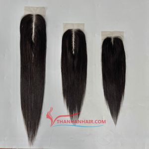 MEJOR VENTA Extensiones de cabello con cierre de encaje de color negro natural 100% Cabello humano vietnamita de alta calidad Sin desprendimiento Sin enredos - Product Image 5