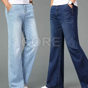 กางเกงยีนส์ขาบานของผู้ชายกางเกงซักได้ไซส์2025ลำลองดีไซน์ตามสั่ง - Product Image 1