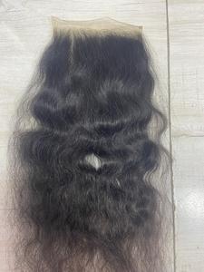 ผมต่อแบบเวฟเรมี่แท้ 24 นิ้ว ผมอินเดียแท้จากทางตอนใต้ของอินเดีย สวยงาม พร้อมเชือกผูกผมแบบ 7/7  วิกผมสั้นแบบผูกเชือกสวิส - Product Image 2