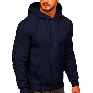 Vente en gros de sweats à capuche unis en coton pour hommes baggy sweats à capuche en coton doux prêt-à-expédier sweat à capuche uni pour femmes - Product Image 3