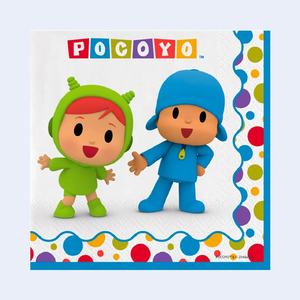 Serviettes de fête Pocoyo 33x33 cm, 20 pièces par sac, pour les fêtes d'anniversaire des enfants - Product Image 2