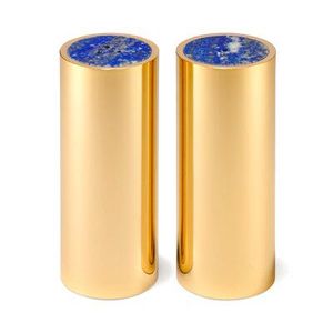 Salière et poivrière de cuisine au design fabuleux, qualité de luxe, en métal martelé doré, design moderne - Product Image 3