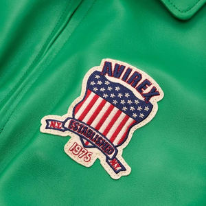 Chaquetas de hombre, chaqueta de bombardero de cuero con Forro cálido, chaqueta de avirex estilo OEM ODM con cierre de cremallera a la moda para hombre - Product Image 6