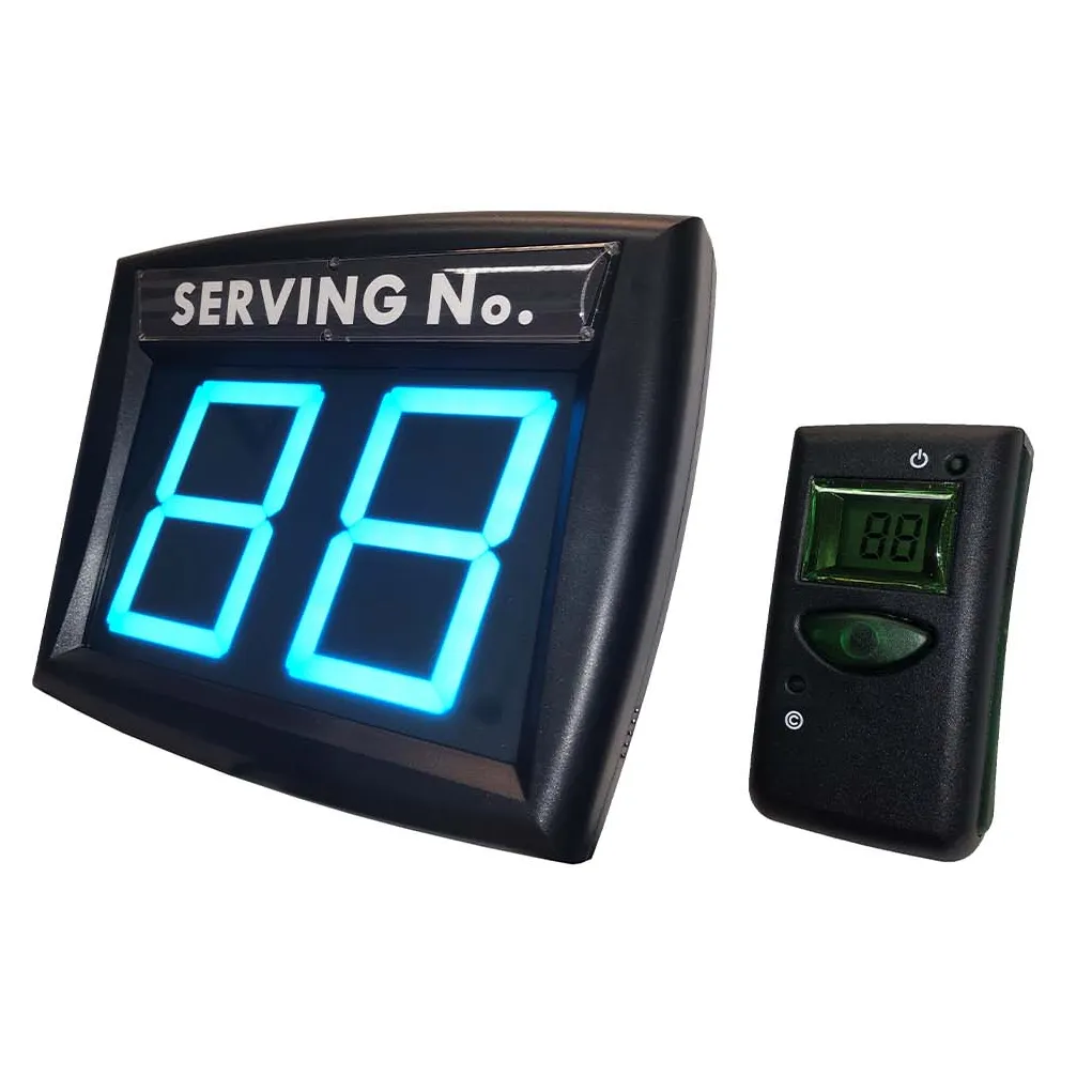 LIGHT BLUE QUEUE MANAGEMENT SYSTEM queue number display system remote control led number call system for bank hospital