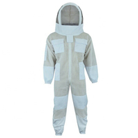 Costume d'abeille pour hommes femmes résistant aux piqûres polycoton costume d'apiculture gants et capuche ventilée corps complet tenue d'abeille apiculteurs