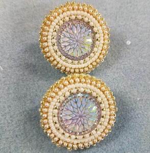 Boucles d'oreilles en perles faites à la main, boucles d'oreilles multi-perles personnalisées, bijoux de fête pour femmes au meilleur prix, boucles d'oreilles en perles - Product Image 2