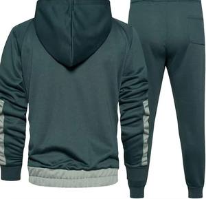 ชุดวอร์มลำลองของผู้ชายผ้าคอตตอน100% น้ำหนักเบาพร้อมฮู้ดกางเกงขายาวพิมพ์ลายด้านหน้าสำหรับสวมใส่ในฤดูหนาว - Product Image 5