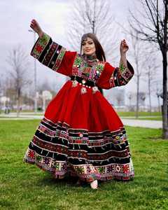 Vestido Kuchi afgano de la mejor calidad al por mayor vestido Banjara tradicional bordado decoración de encaje tela personalizada botón sólido - Product Image 6