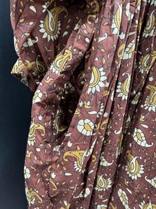 Robe mi-longue élégante et décontractée en coton imprimé pour femmes, légère, élégante, naturelle, silhouette trapèze, quantité disponible - Product Image 4