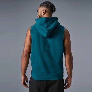 Sweat à capuche d'entraînement sans manches pour hommes-Sweat à capuche extensible et confortable pour le fitness, la musculation et les sports de plein air - Product Image 2