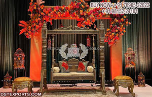 Maravilloso columpio dorado, decoración de escenario, decoración de boda personalizada, venta del Reino Unido, fábrica de exportaciones DST, EE. UU., Australia, venta al por mayor - Product Image 3