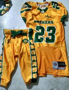 Camiseta de fútbol americano juvenil de alta calidad de tamaño XL personalizada, conjunto de uniforme de fútbol americano con impresión por sublimación Lisa transpirable - Product Image 6